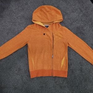 FOX Racing Women's Sweater Jacket. Orange, very comfortable. Deep hoodie, zip up